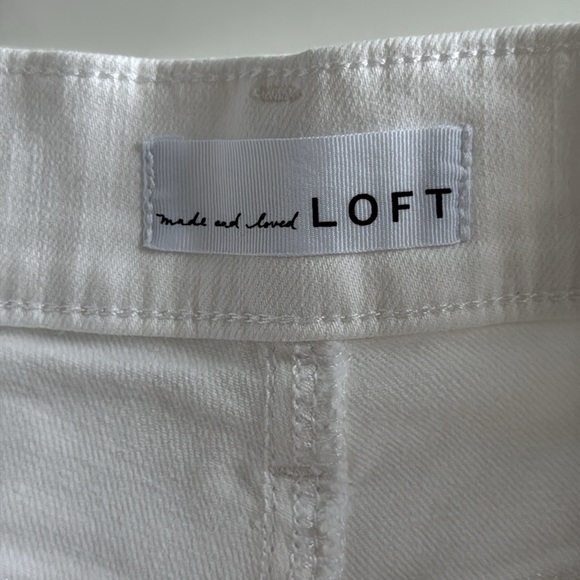 White Denim Ripped Jean Shorts from LOFT size 2 - Picture 6 of 7